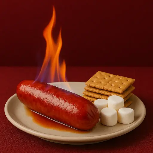 Julie’s Flaming Sausage